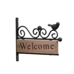 Country Pastoral Iron Birds Welcome Doorplate Wall Decoration Photography Props - Image 2