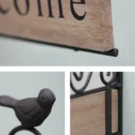Country Pastoral Iron Birds Welcome Doorplate Wall Decoration Photography Props - Image 5