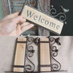 Country Pastoral Iron Birds Welcome Doorplate Wall Decoration Photography Props - Image 6