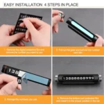 VODOOL Magnetic Adsorption Design Car Shape Rotatable Luminous Car Temporary Parking Card with Phone Number - Image 9