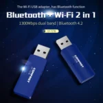 COMFAST CF-727B 1300Mbps Dual Frequency Gigabit USB Desktop Transmitter Receiver Portable Bluetooth V4.2 + WiFi Wireless Network Card - Image 4