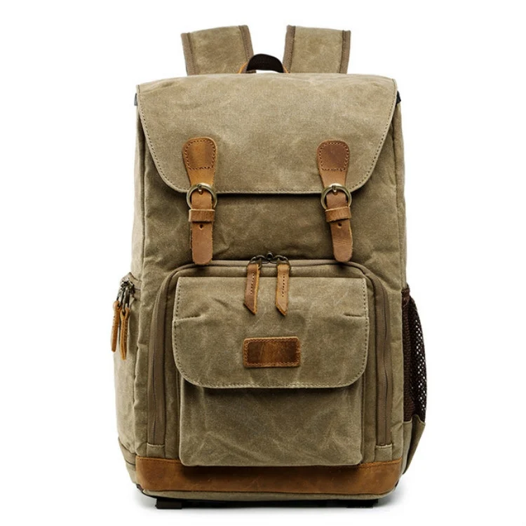 TBD054692101A_1.webp Batik Canvas Waterproof Photography Bag Outdoor Wear-resistant Large Camera Photo Backpack Men for Nikon / Canon / Sony / Fujifilm - Image 2