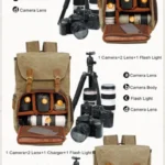 Batik Canvas Waterproof Photography Bag Outdoor Wear-resistant Large Camera Photo Backpack Men for Nikon / Canon / Sony / Fujifilm - Image 12