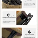 Batik Canvas Waterproof Photography Bag Outdoor Wear-resistant Large Camera Photo Backpack Men for Nikon / Canon / Sony / Fujifilm - Image 15