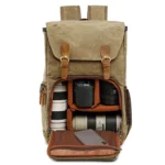 Batik Canvas Waterproof Photography Bag Outdoor Wear-resistant Large Camera Photo Backpack Men for Nikon / Canon / Sony / Fujifilm - Image 3