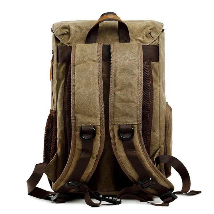 TBD054692101A_3.webp Batik Canvas Waterproof Photography Bag Outdoor Wear-resistant Large Camera Photo Backpack Men for Nikon / Canon / Sony / Fujifilm - Image 4