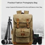 Batik Canvas Waterproof Photography Bag Outdoor Wear-resistant Large Camera Photo Backpack Men for Nikon / Canon / Sony / Fujifilm - Image 6