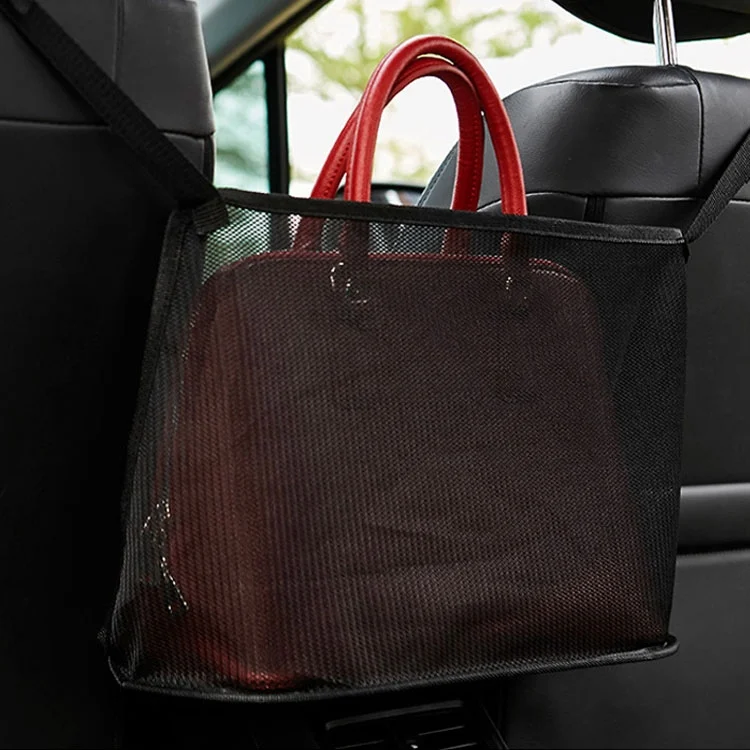 Car Storage Net Pocket Between Two Seats Car Screen Suspension Type Storage Bag Universal