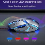 Inphic W-02 6 Keys Home Office Luminous Macro Programming USB Computer Mechanical Game Wired Mouse - Image 4