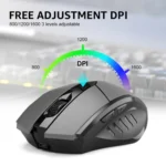 Inphic A1 6 Keys 1000/1200/1600 DPI Home Gaming Wireless Mechanical Mouse, Colour: Gray Wireless+Bluetooth 4.0+Bluetooth 5.0 - Image 5
