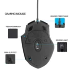 Inphic PW1 Game Mute Macro Definition Illuminated Wired Mouse, Cable Length: 1.5m - Image 6