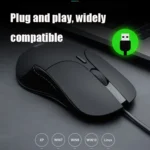 Inphic PB1 Business Office Mute Macro Definition Gaming Wired Mouse, Cable Length: 1.5m - Image 5