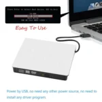 Brushed Texture USB 3.0 POP-UP Mobile External DVD-Rw DVD / CD Rewritable Drive External ODD & HDD Device - Image 5