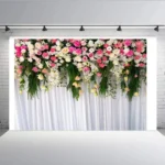 2.1m x 1.5m Flower Wall Simulation Wedding Theme Party Arrangement Photography Background Cloth - Image 2