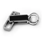 CS-012 3 PCS Lychee Pattern Leather Double Ring Corkscrew Keychain - Image 4