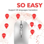 M103 1600DPI 5 Keys 2.4G Wireless Mouse Charging Ai Intelligent Voice Office Mouse, Support 28 Languages - Image 3