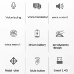 M103 1600DPI 5 Keys 2.4G Wireless Mouse Charging Ai Intelligent Voice Office Mouse, Support 28 Languages - Image 9