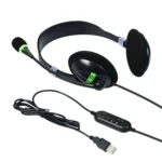 Computer USB Interface Headphone Aviation Headset with Microphone - Image 4