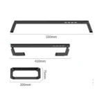 ICE COOREL T1 Monitor Increased Rack Foldable Laptop Stand With RGB Lighting & 4xUSB Expansion Interface - Image 13