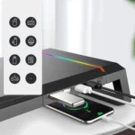 ICE COOREL T1 Monitor Increased Rack Foldable Laptop Stand With RGB Lighting & 4xUSB Expansion Interface - Image 3