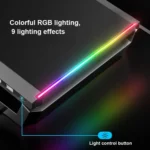 ICE COOREL T1 Monitor Increased Rack Foldable Laptop Stand With RGB Lighting & 4xUSB Expansion Interface - Image 5