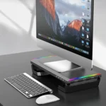 ICE COOREL T1 Monitor Increased Rack Foldable Laptop Stand With RGB Lighting & 4xUSB Expansion Interface - Image 9