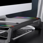 ICE COOREL T1 Monitor Increased Rack Foldable Laptop Stand With RGB Lighting & 4xUSB Expansion Interface - Image 10