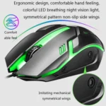 LIMEIDE GTX300 1600DPI 104 Keys USB Rainbow Suspended Backlight Wired Luminous Keyboard and Mouse Set, Cable Length: 1.4m - Image 3