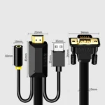 JH HV10 1080P HDMI to VGA Cable Projector TV Box Computer Notebook Industrial Display Adapter Cable - Image 3