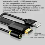 JH HV10 1080P HDMI to VGA Cable Projector TV Box Computer Notebook Industrial Display Adapter Cable - Image 5