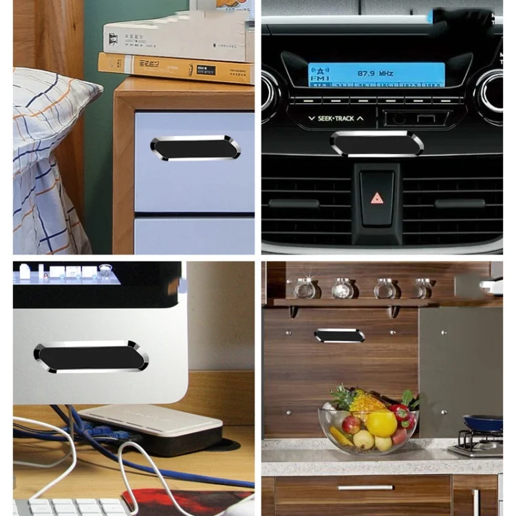 TBD0565743101_B8.webp F601 4 PCS One Word Long Magnet Car Bracket Car Navigation Lazy Magnetic Metal Bracket - Image 9