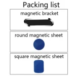 F601 4 PCS One Word Long Magnet Car Bracket Car Navigation Lazy Magnetic Metal Bracket - Image 10