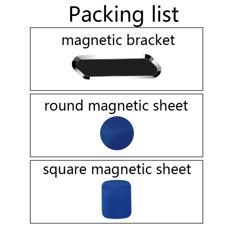 TBD0565743101_B9.webp F601 4 PCS One Word Long Magnet Car Bracket Car Navigation Lazy Magnetic Metal Bracket - Image 10