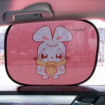 N978 2 Sets Summer Cartoon Car Electrostatic Adsorption Side Window Shade Sticker