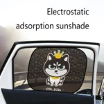 N978 2 Sets Summer Cartoon Car Electrostatic Adsorption Side Window Shade Sticker - Image 5
