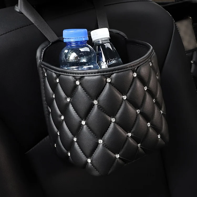 TBD05665609_4.webp Car Seat Back Storage Bag Personality Diamond-Studded Car Storage Net Bag Car Multi-Function Storage Bag - Image 5