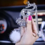 Car Pendant Crystal Swan Car Rearview Mirror Pendant - Image 2