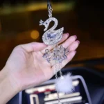 Car Pendant Crystal Swan Car Rearview Mirror Pendant - Image 5