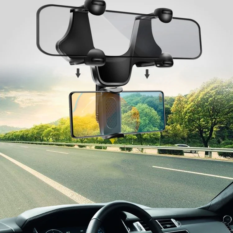 TBD05680380_5.webp Car Rearview Mobile Phone Bracket Car Post Mirror Universal Navigation Bracket Driving Recorder Car Clip - Image 6