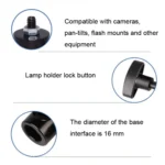 2 PCS Flash Light Stand 1/4 Photography Light Holder Adapter Tripod Conversion Interface - Image 4