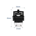 180 Degree Swing Mini Tripod Ball-Head Bracket Cold Shoe Mount 1/4 inch Screw Adapter - Image 4