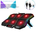 COOLCOLD RGB Notebook Radiator Six Fan Adjustable Laptop Cooling Base - Image 9