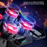 COOLCOLD RGB Notebook Radiator Six Fan Adjustable Laptop Cooling Base - Image 3