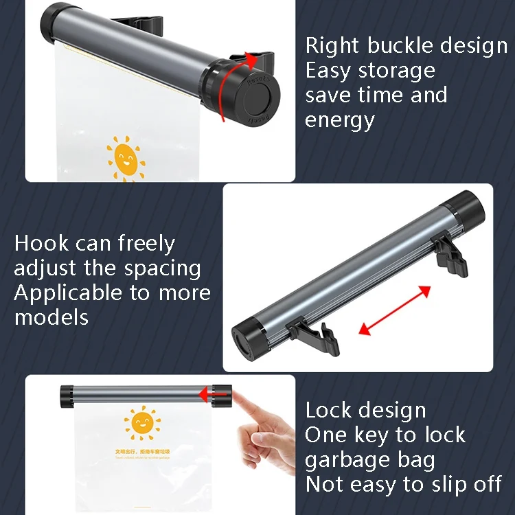 TBD0571149901_B4.webp Car Storage Garbage Bag Bracket Car Mobile Phone Tablet Rear Pillow Holder - Image 5