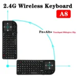 A8 Mini Wireless Mouse And Keyboard With Laser Touchpad Keyboard - Image 5