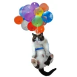 2 PCS Colorful Balloon Cat Car Pendant Car Rearview Mirror Pendant