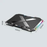 NUOXI Q8 Notebook Radiator LCD Screen Button Controllable RBG Luminescence Computer Cooling Base - Image 3