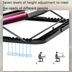 NUOXI Q8 Notebook Radiator LCD Screen Button Controllable RBG Luminescence Computer Cooling Base - Image 6