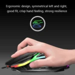 LIMEIDE GTX300 104 Keys Retro Round Key Cap USB Wired Mouse Keyboard, Cable Length: 1.4m - Image 6