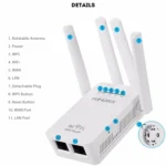 PIX-LINK LV-WR09 300Mbps WiFi Range Extender Repeater Mini Router - Image 6